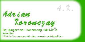 adrian koronczay business card